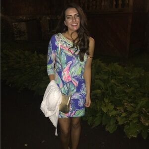 EUC Lilly Pulitzer One Shoulder long sleeved dress XS